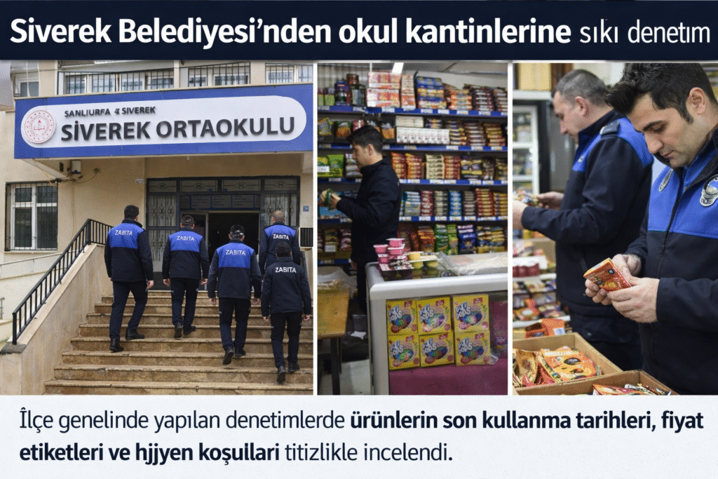 Siverek Belediyesi’nden okul kantinlerine sıkı denetim