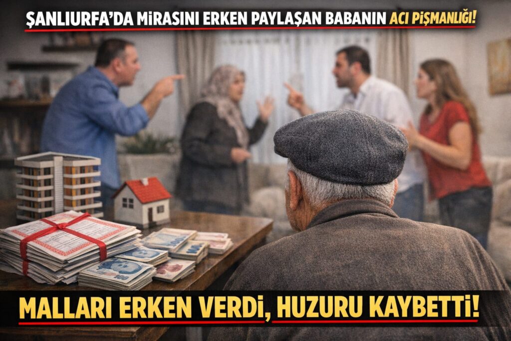Şanlıurfa’da mirasını çocuklarına erkenden paylaştıran babanın ibretlik hikayesi