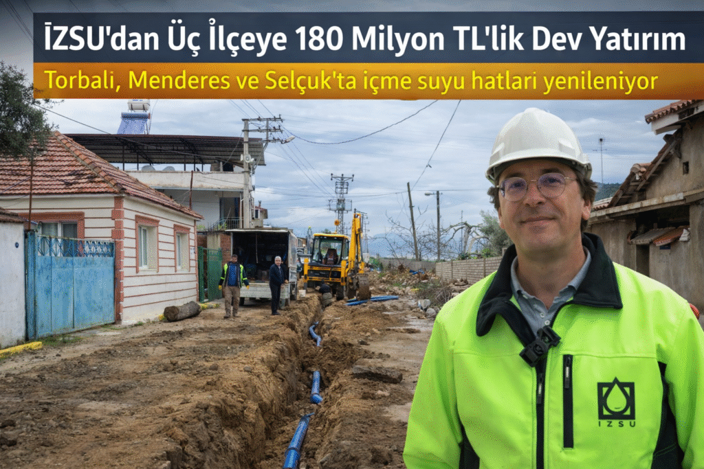 İZSU’dan Üç İlçeye 180 Milyon TL’lik Dev Yatırım Torbalı, Menderes ve Selçuk’ta içme suyu hatları yenileniyor