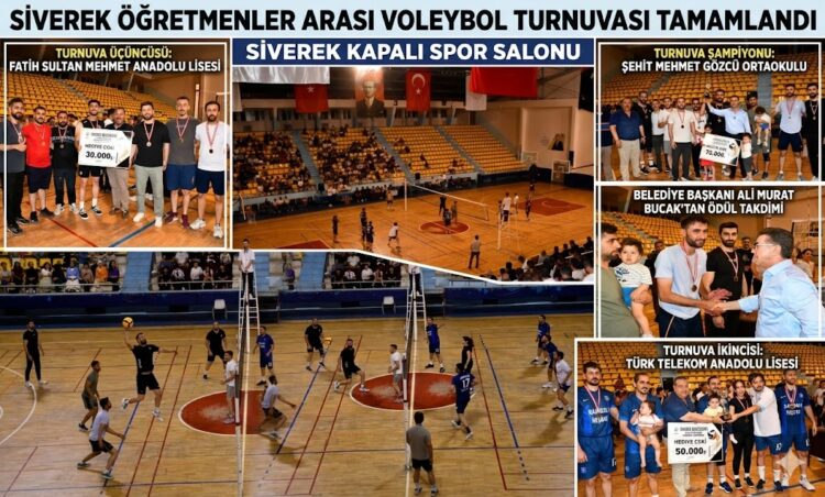 Siverek’te Öğretmenler Arası Voleybol Turnuvası Tamamlandı