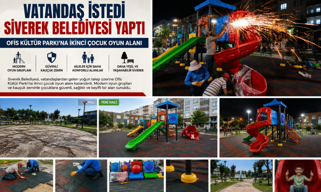 Vatandaş İstedi, Siverek Belediyesi Hızla Hayata Geçirdi: Ofis Kültür Parkı’na İkinci Çocuk Oyun Alanı