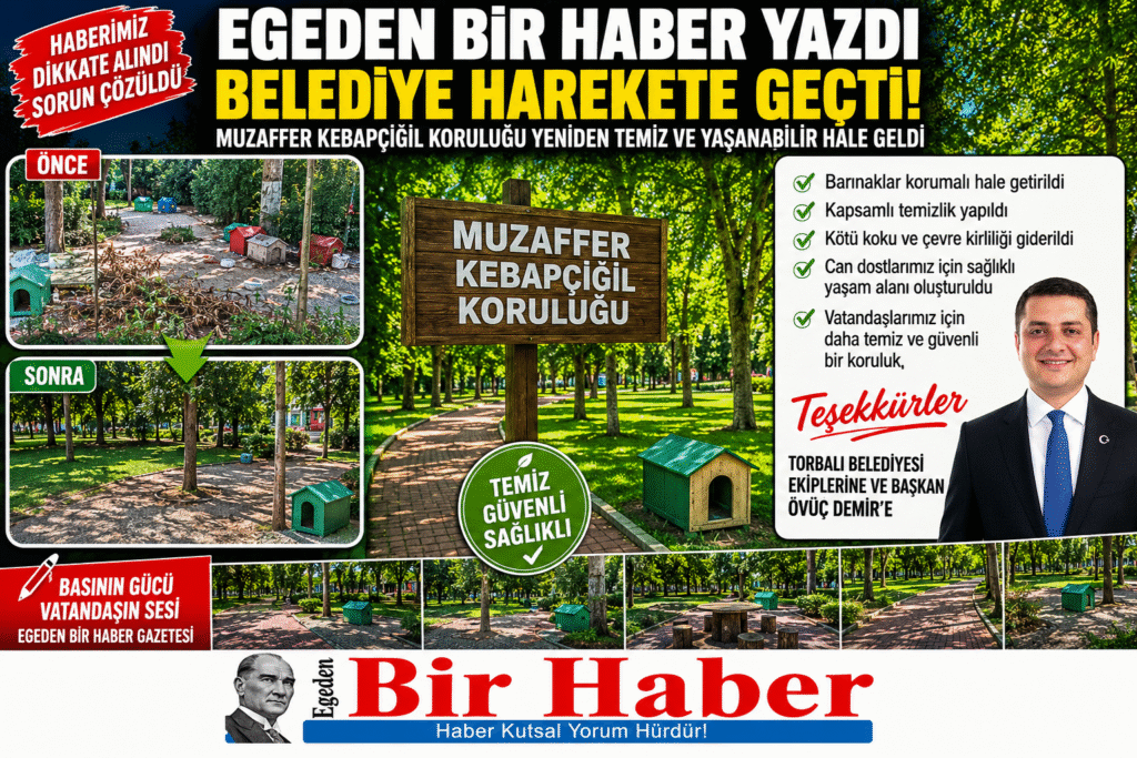 EGEDEN BİR HABER’İN GÜNDEME TAŞIDIĞI SORUNA BELEDİYEDEN HIZLI MÜDAHALE