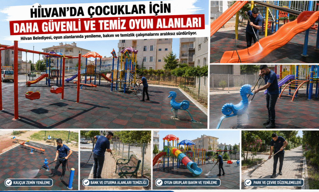 Hilvan’da Çocuk Oyun Alanları Yenileniyor
